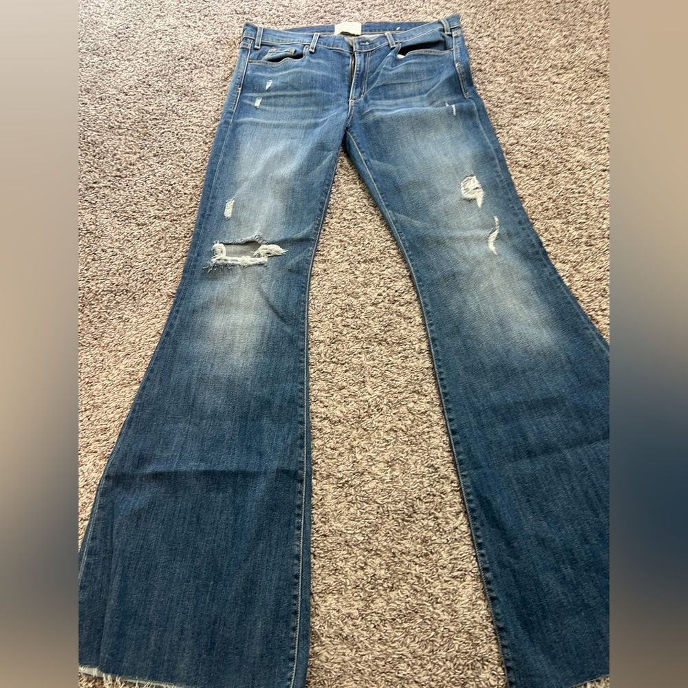 MCGUIRE Majorella Wide Flair Rip Jeans Oceana Wash Size 31